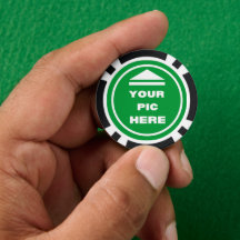 Poker Chip - lägg till din bild - svart