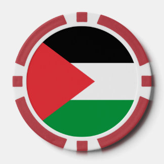 Poker chip med Palestinas Flagga Marker