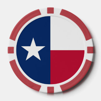 Poker chip med Texas Flagga Marker