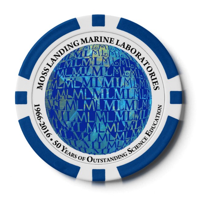 Poker Chip: MLML 50-årsjubileum (globe) Marker (Framsida)