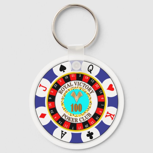 Poker Chip Nyckelring (Framsida)