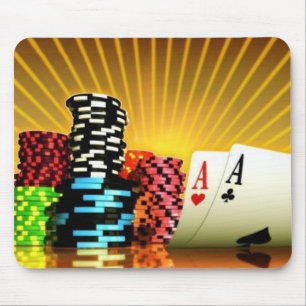 Poker Chip och Poker Cards mousepad Musmatta