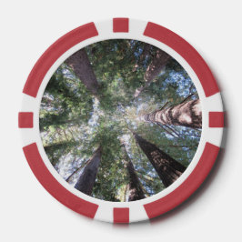 Poker Chip Redwood Träd Uppifrån Design Marker