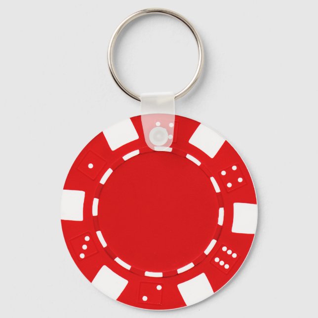 poker chip röd nyckelring (Framsida)