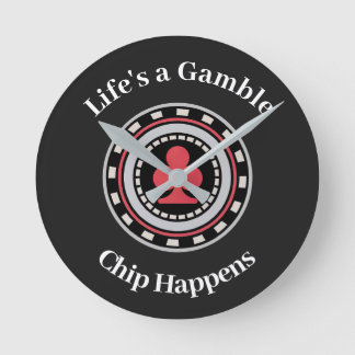 Poker Chip Rund Klocka