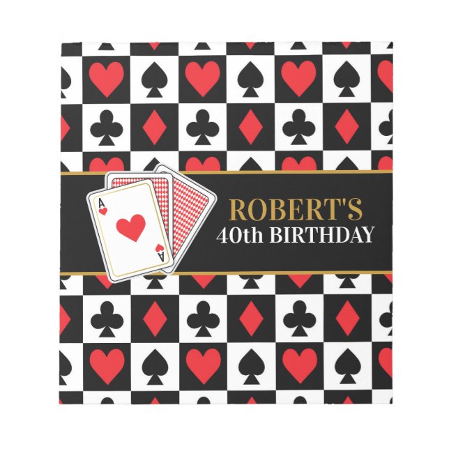 Poker Chocolate Candy Pub Wrappers Anteckningsblock (Framsida)