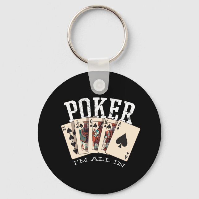 Poker-citat för spelare nyckelring (Framsida)