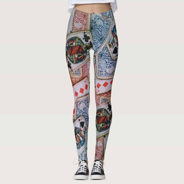 "Poker" damasker Leggings (Framsida)