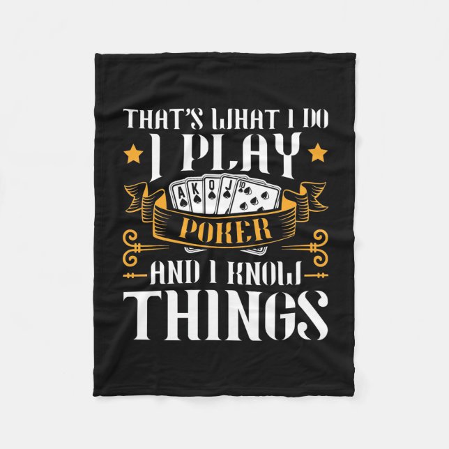 Poker, det är vad jag spelar fleecefilt (Framsidan)