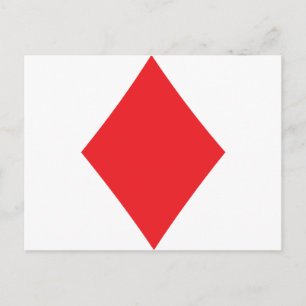 Poker Diamond Card som spelas upp Kostym Vykort