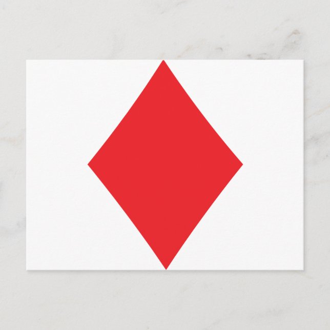 Poker Diamond Card som spelas upp Kostym Vykort (Framsida)