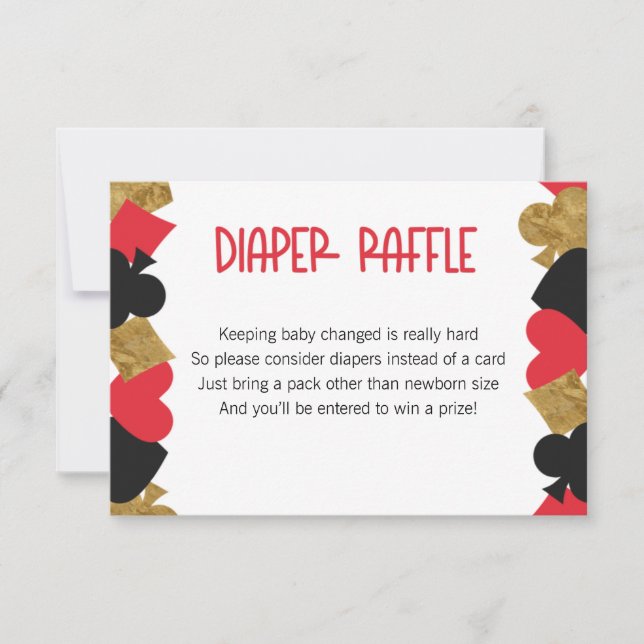 Poker Diaper Raffle Card Tack Kort (Framsida)