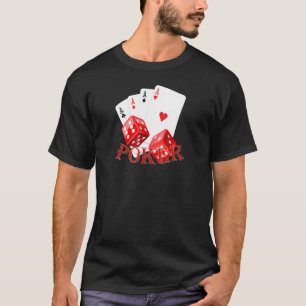 Poker Dice Ace-uppspelningskort efter dödlig desig T Shirt