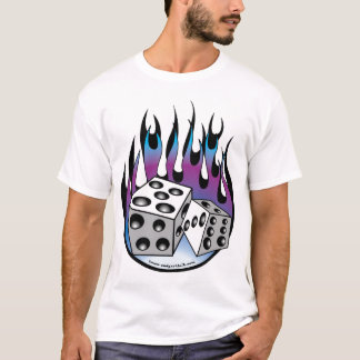 Poker/dobbleri/lycklig T-tröja 7 T-shirt