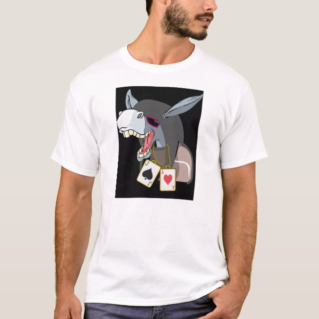 Poker Donkey Tee Shirt (Framsida)