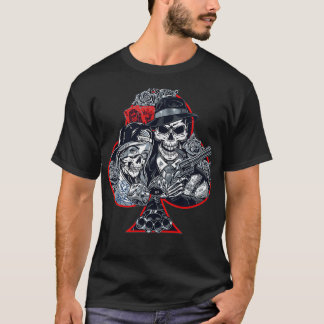 Poker Döskallars Gangster Life Poker Players Gift T Shirt