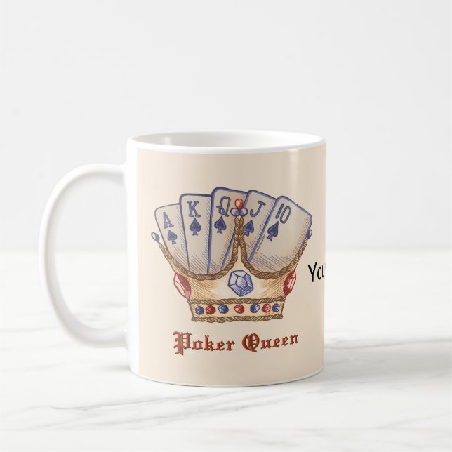 Poker Drottning Kaffemugg (Vänster)