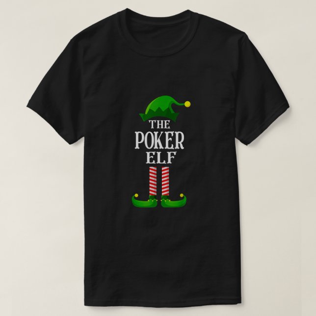 Poker Elf Matching Family Group Christmas Party Pa T Shirt (Design framsida)