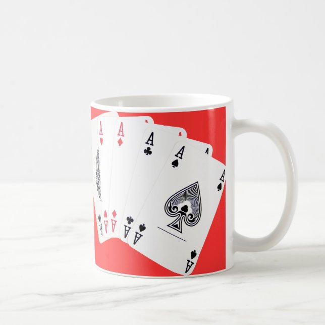 Poker ess ... engelsk tekopp kaffemugg (Höger)