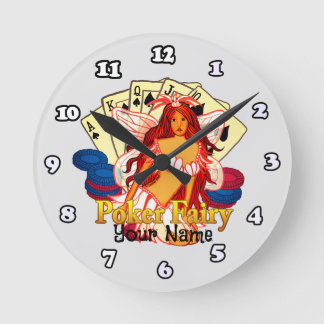 Poker Fairy Rund Klocka