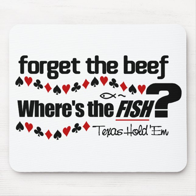 Poker Fish mousepad Musmatta (Framsidan)