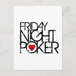 Poker för fredagnatt vykort