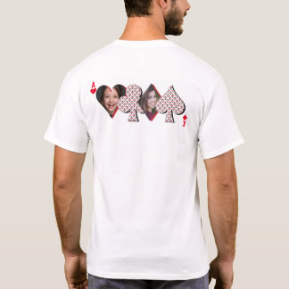 Poker för Personlig Photo Collage Card T Shirt