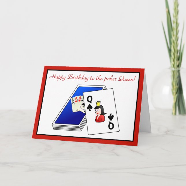 Poker för spelkort för Grattis på födelsedagen-bry Kort (Framsida)