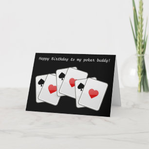 Poker för spelkort för Grattis på födelsedagen-bry Kort