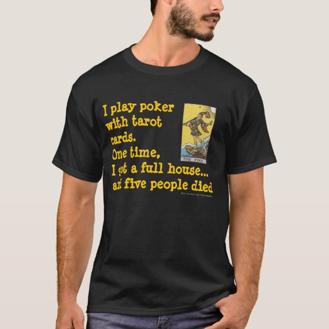 Poker för Tarot kort Tee Shirt (Framsida)