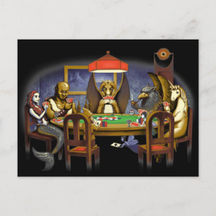 Poker för uppspelning av mytiska föreställningar vykort