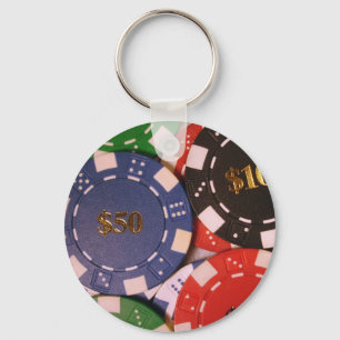 Poker gå i flisor Keychain Nyckelring
