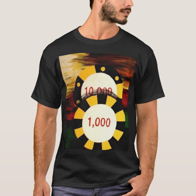 Poker gå i flisor konstdekorT-tröja Tee (Framsida)