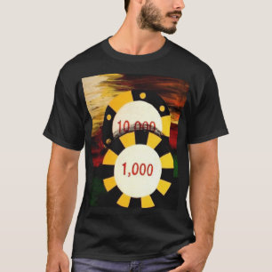 Poker gå i flisor konstdekorT-tröja Tee Shirt