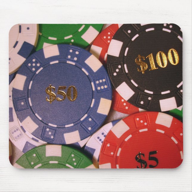 Poker gå i flisor Mousepad Musmatta (Framsidan)