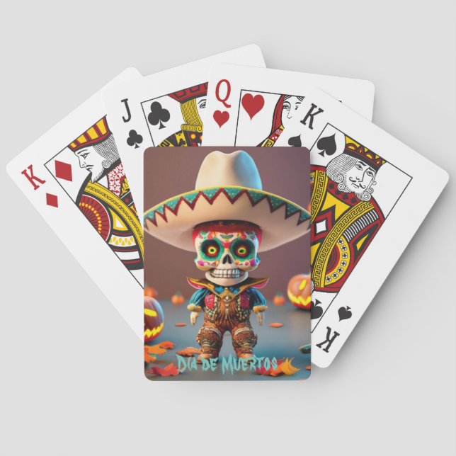 Poker game (cards) day of the dead casinokort (Baksidan)