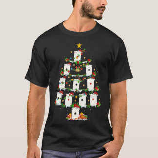 Poker Game Lover Xmas Lights Poker Christmas Tree T Shirt
