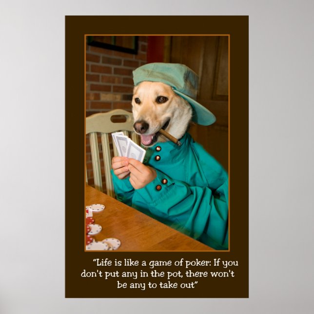 Poker Game POSTER  (Dog Dealing Cards) (Framsidan)