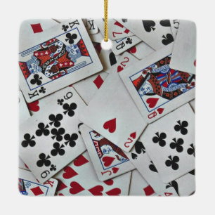Poker Games Queen Kung Julgransprydnad Keramik