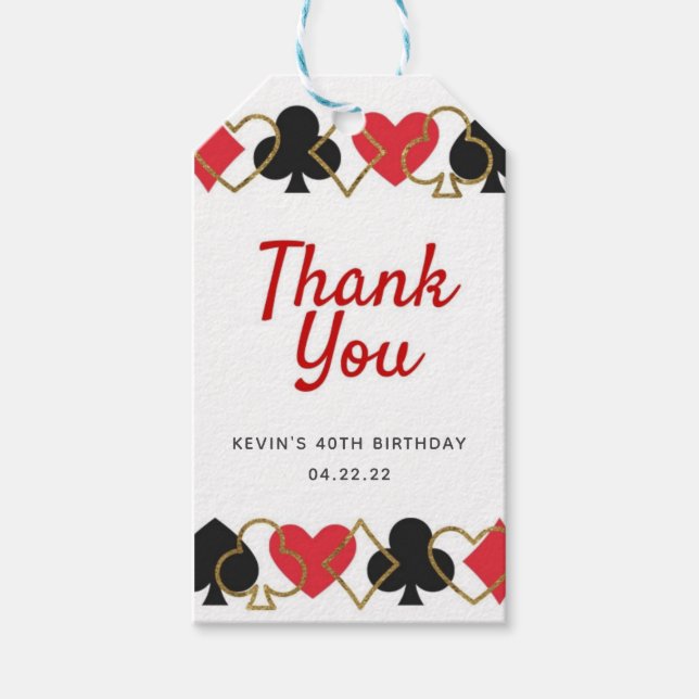 Poker Gift-Märkre Presentetikett (Framsidan)