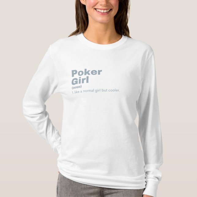 Poker Girl - Poker T Shirt (Framsida)
