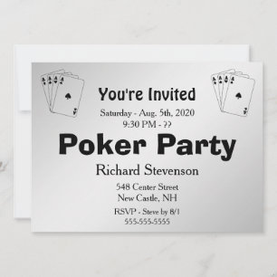 Poker-gruppinbjudan Inbjudningar