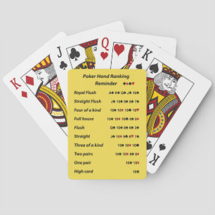 Poker Hand Rankningspåminnelse nr 5 Casinokort