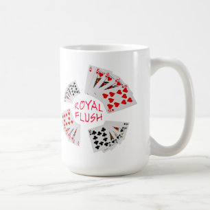 Poker Händer - Anpassadet Rensa Royal Kaffemugg