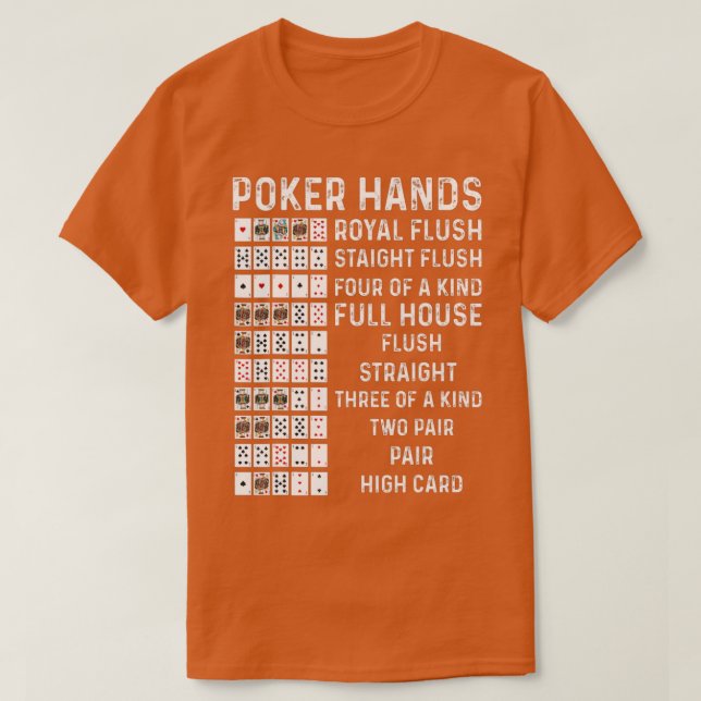 Poker Händer Chost Lakan Card Casino Games Funny P T Shirt (Design framsida)