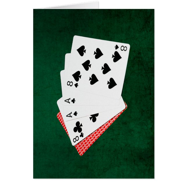 Poker Händer - Dead Man's Hand Hälsningskort (Framsidan)