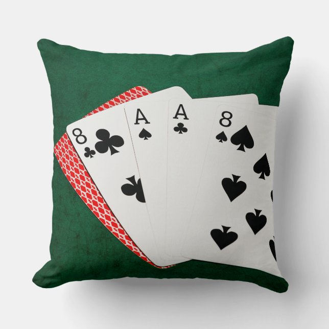 Poker Händer - Dead Man's Hand Kudde (Framsida)