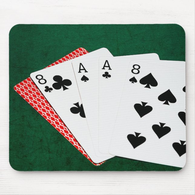 Poker Händer - Dead Man's Hand Musmatta (Framsidan)