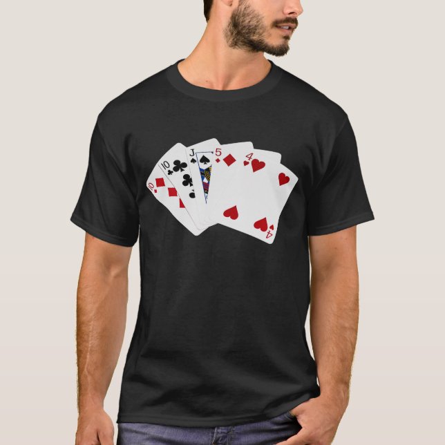 Poker Händer - en par - tio T-shirt (Framsida)