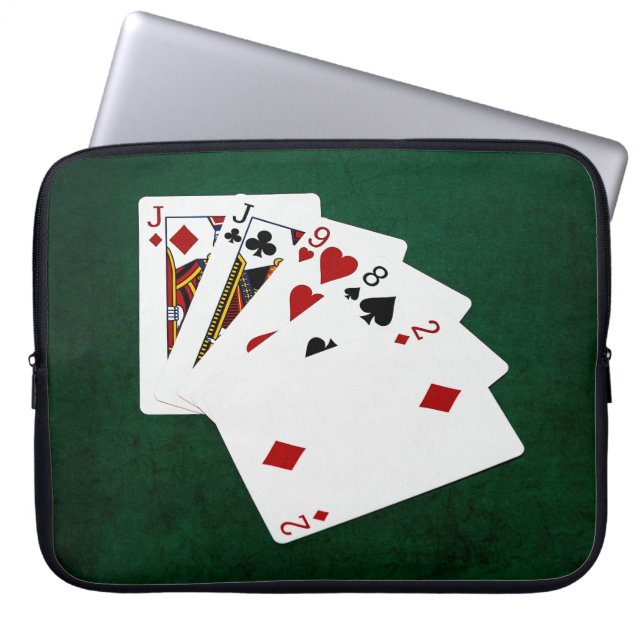 Poker Händer - ett par - Jack Laptop Sleeve (Framsidan)